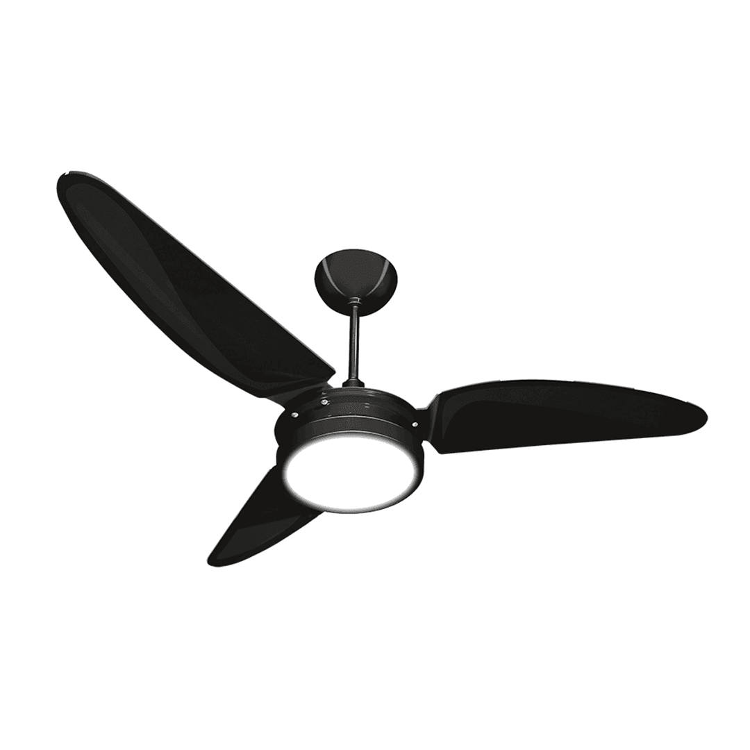 Ventilateur de plafond noir Ventex Laura LED à trois pales