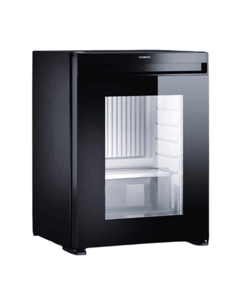 Minibar noir Dometic A40G de 40 litres avec porte vitrée