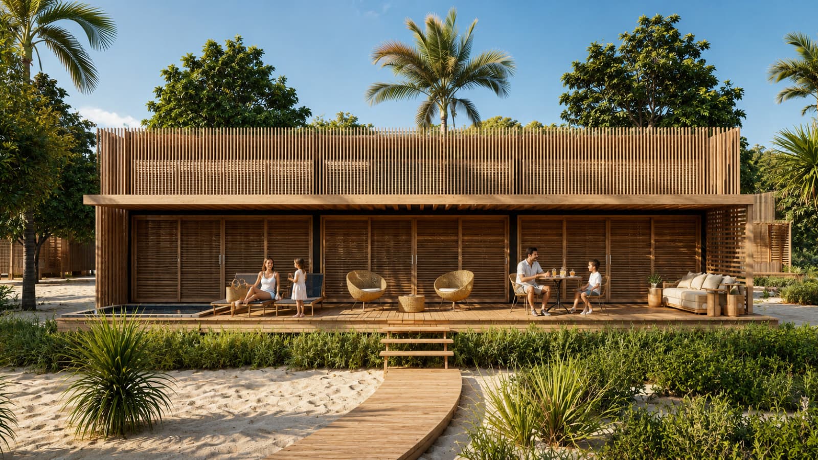 Bungalow Familial - Espace terrasse